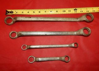 Set Of 4 Vintage Tuhex Offset Double Box End 12 Point Wrench 