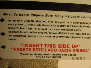 Casablanca Casino - Aruba - Wyndham Beach - MVP Club - Players Slot card - 2