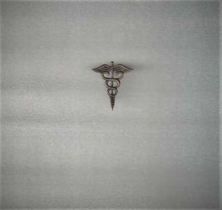 Wwi Us Army Officer Medical Corps Collar Insignia Pin Bronze All