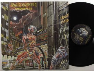 Iron Maiden Somewhere In Time Capitol Lp Vg,  /nm Shrink
