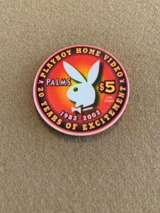 $5 Palms Playboy Vegas (20 Years 1982 - 2002) Uncirculated