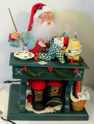 Animated Santa At Workbench / Vintage 1994 Holiday Creations / Extra Large Size