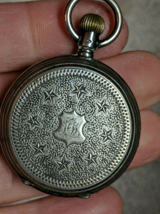 Antique 800 Silver Louis Jacot Locle Pocket Watch 44406 Parts