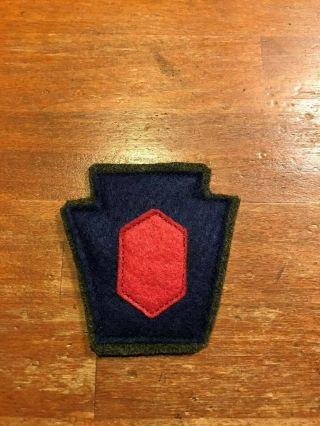 Wwi Us Army 28th Division 110th Infantry Hq Patch Wool Aef