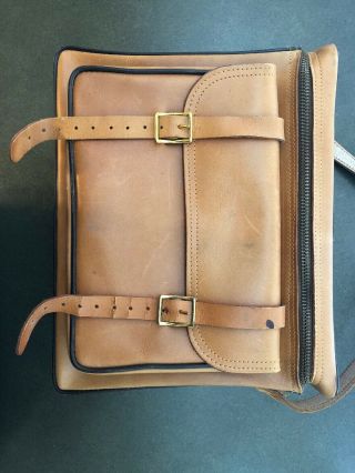 Vintage Perrin California 608 Leather Cowhide Camera Case Bag