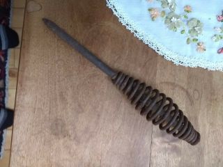 Vintage,  Cast Iron,  Wood Stove,  Lid Lifter - Spring Handle 2