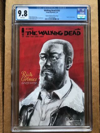 Walking Dead 192 Cgc 9.  8 Special Commemorative Editon Death Of Rick Grimes