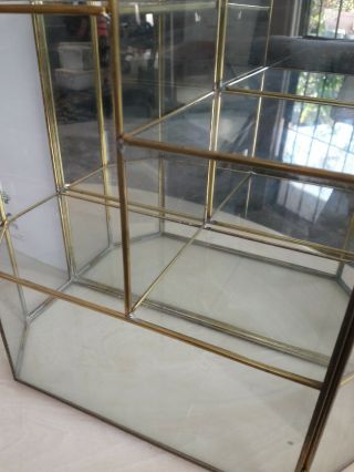 Vintage Glass And Brass Curio Cabinet 17 
