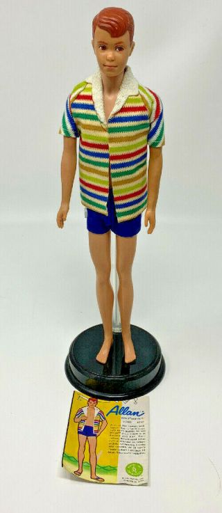 Vintage Barbie Ken Pal Allan Doll Straight Leg With Clothes 1960 