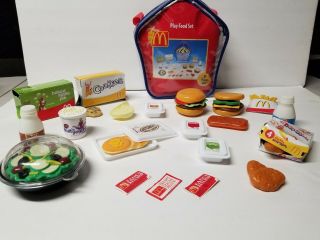 Vintage Mcdonalds Cdi Just Like Home 37 Piece Play Food Set - Missing Mustard 2