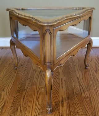 Antique Shadow Box Side Table