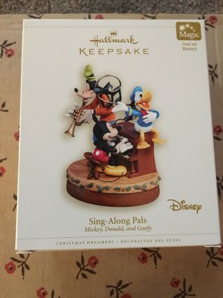 Hallmark Keepsake Ornament Disney Sing Along Pals Mickey Donald Goofy 2006