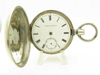 Amer Waltham 18s 15j Ls Model 1877 Coin Silver Pocket Watch For Repair Or Parts