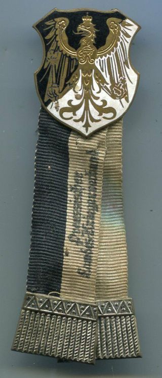 Imperial German World War I Veterans Shield & Ribbon - Marked