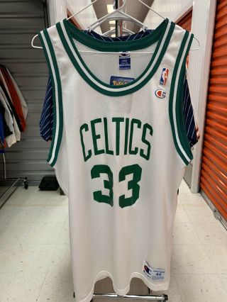 Vintage Champion Larry Bird Jersey Size 44 33 Boston Celtics 1990s Vtg 90s Nba