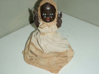 Vintage Black Baby Kader Doll Made In Hong Kong Moving Eyes & Tongue