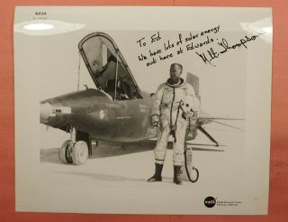 X - 15 Test Pilot Milt Thompson Signed Nasa Photo