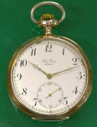 Geneve Zenith Grand Prix Paris 1900 Koping 15j Silver.  800 Pocket Watch
