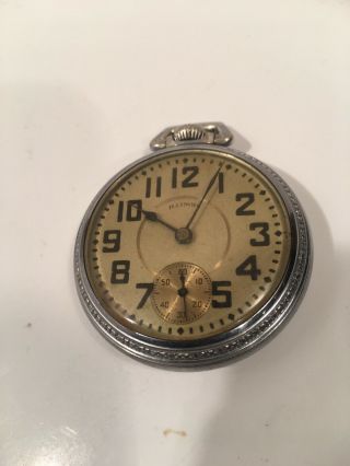 Vintage Illinois 18 Size 17 Jewel Running Pocket Watch Circa 1919