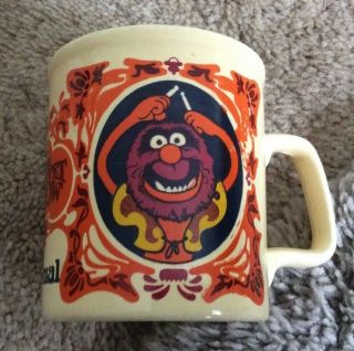 1978 Vintage The Muppet Show Animal Mug Kiln Craft England 3.  5” Tall