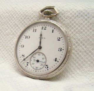 Vintage 1928 Elgin 17 Jewel Pocket Watch Grade 345 Runs