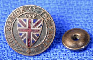 Ww1 Canadian Army Expeditionary Force Cef For Service At The Front Badge Pin