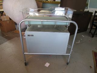 Vintage Industrial Mid Century Hospital Reborn Newborn Baby Crib Rolling Cart