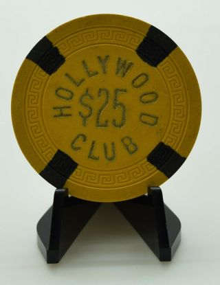 Hollywood Club $10 Illegal Casino Chip Toledo Ohio Sm - Key Mold