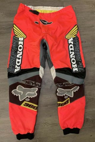 Vtg Fox Racing 360 Team Honda Motorcross Pants Size 34
