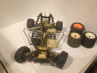 Vintage Yokomo 1/10 Scale 4wd Buggy - 1980s Roller - With Extra Rims & Tires