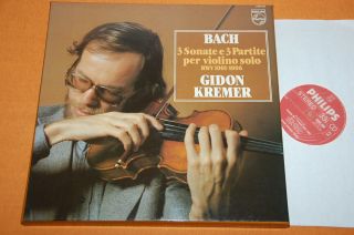 Gidon Kremer Bach Sonatas & Partitas For Solo Violin Philips Stereo 3lp Box Nm