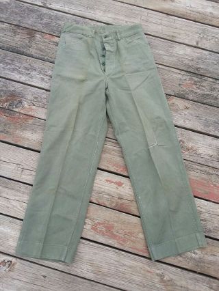 Vintage Usmc Us Marines Hbt Pants Combat Utility Trousers Size 34 Waist