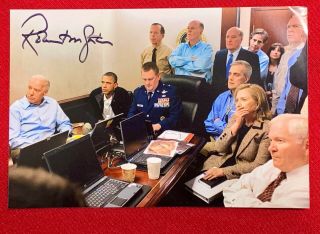 Bush & Obama Defense Secretary Robert Gates Signed Osama Bin Laden Raid Photo