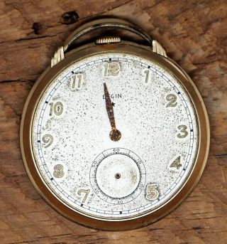 Vintage 1933 Elgin 10k Gold Filled Pocket Watch,  19 Jewels,  Only 7,  000 Made