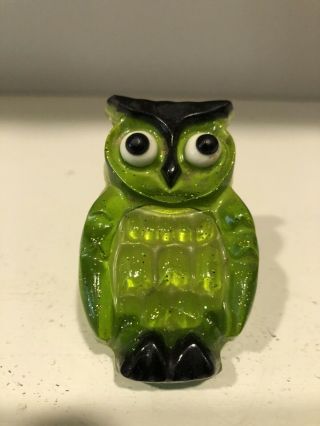 Vintage Calcomp Glitter Owl Night Light Plug In Made In Japan