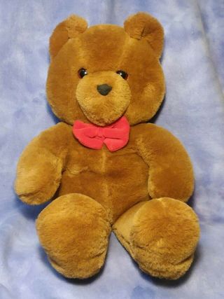 Vintage 20 " Dakin Brown Honey Jo Teddy Bear Plush Stuffed Animal Toy 1986