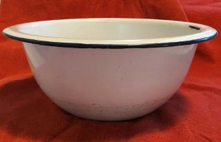Antique Indoor Wash Basin Porcelain Coated Bowl Tub 12 " X6 "