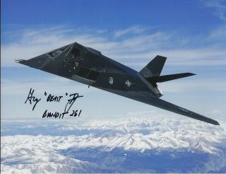 Gregory " The Beast " Feest Signed Lockheed Photograph F - 117a Nighthawk