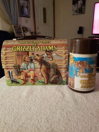 1977 The Life And Times Of Grizzly Adams Lunch Box And Thermos