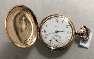 1908 Elgin Grade 286 Model 2 Pocket Watch Gold Filled Full Hunter Case