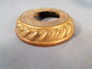 Vintage Brass Embossed Spacer For Oil Lamp Part 3&3/16 Inches Wide
