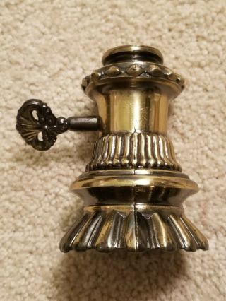Vintage Antique Brass Cast Metal Column Spacer Electric Table Lamp Part