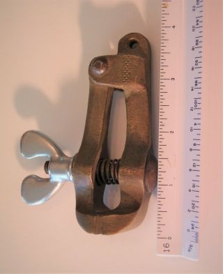4 " Small Vintage Brass Jewlers Blacksmith Gunsmith Machinists Hand Vise