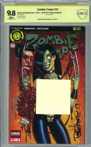 Zombie Tramp 34 Cbcs 9.  8 (w) Signed By Bill Mckay C2e2 Risque Exclusive