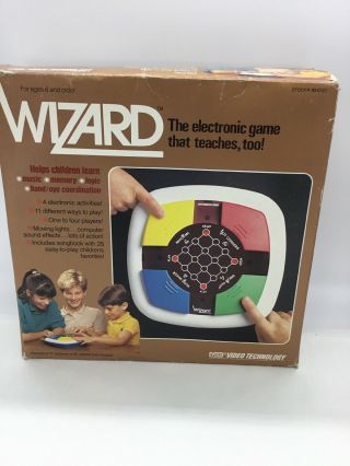 1987 Nib Vtech Wizard Vintage Electronic Simon Memory Game Music Lights Sounds