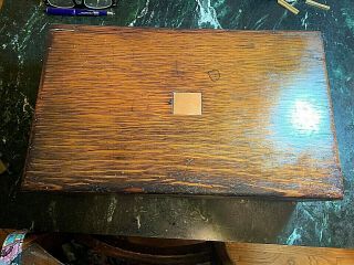 19thc Antique Victorian Lap Desk C1850 English Oak Vgac - Miters W/ Tenons - Solid