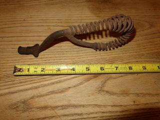 Antique Wood Stove Cast Iron Lid Lifter with Air Cooled Spring Handle Pot Belly 2