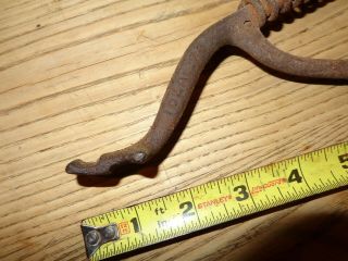 Antique Wood Stove Cast Iron Lid Lifter with Air Cooled Spring Handle Pot Belly 3