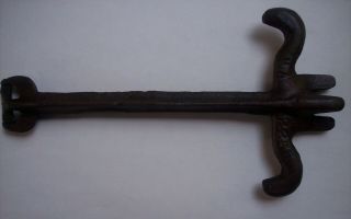 Antique Wood Stove Plate Lid Lifter Ma 2256 Cast Iron Stove Tool 9 "