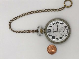 A.  Lincoln/railroad Grade 16s Illinois 21 Jewels Pocket Watch W/ Chain